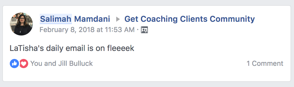 daily emails get coaching clients community