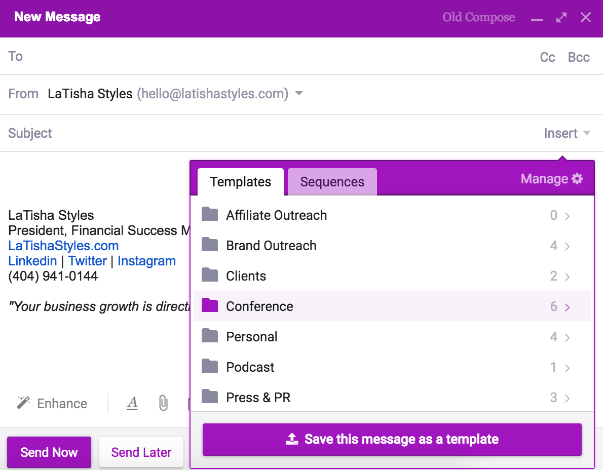 mixmax template sample 1