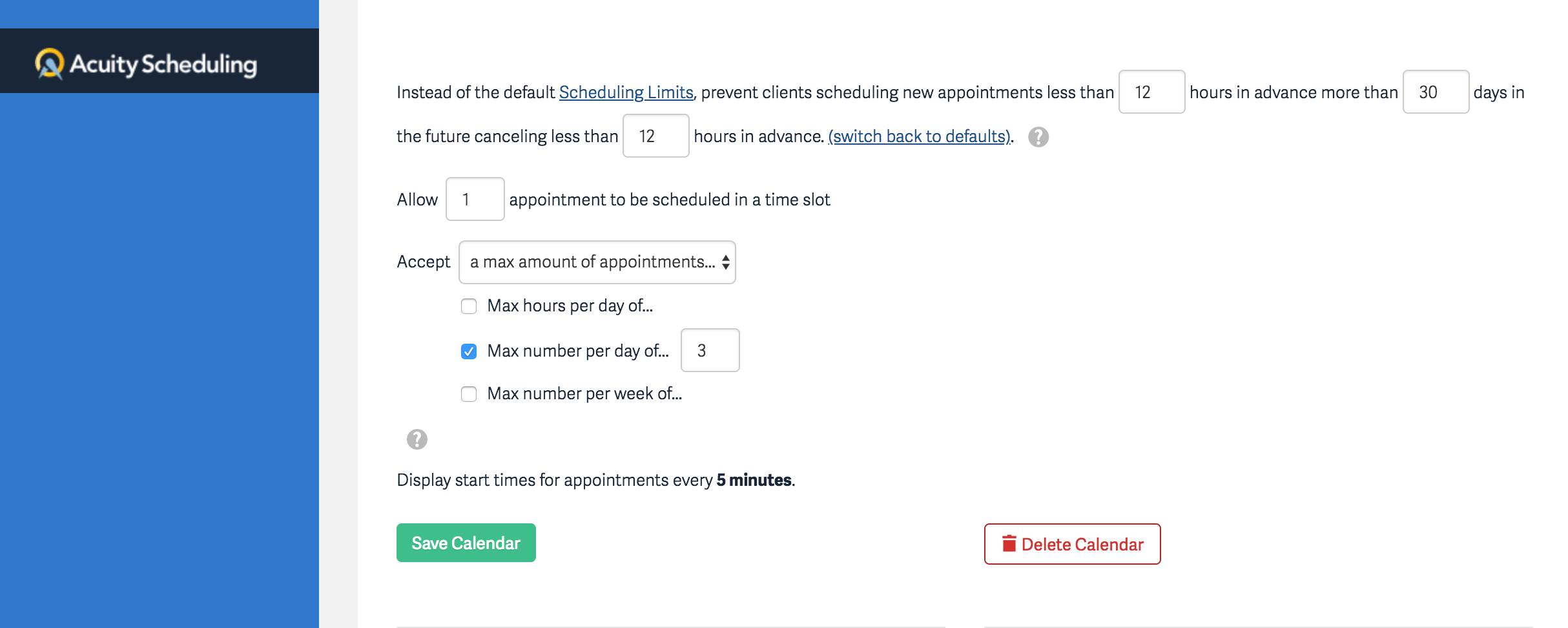 acuity scheduling screenshot