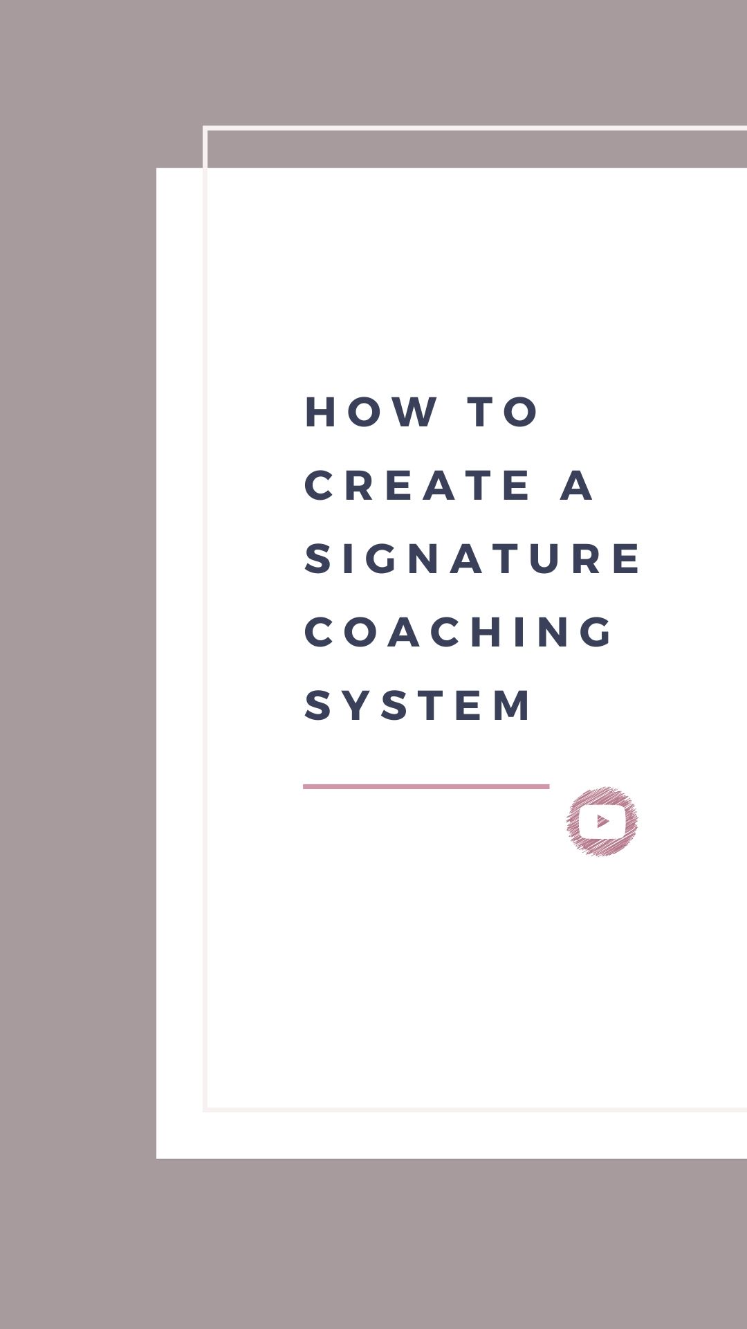 how to create a signature coaching program