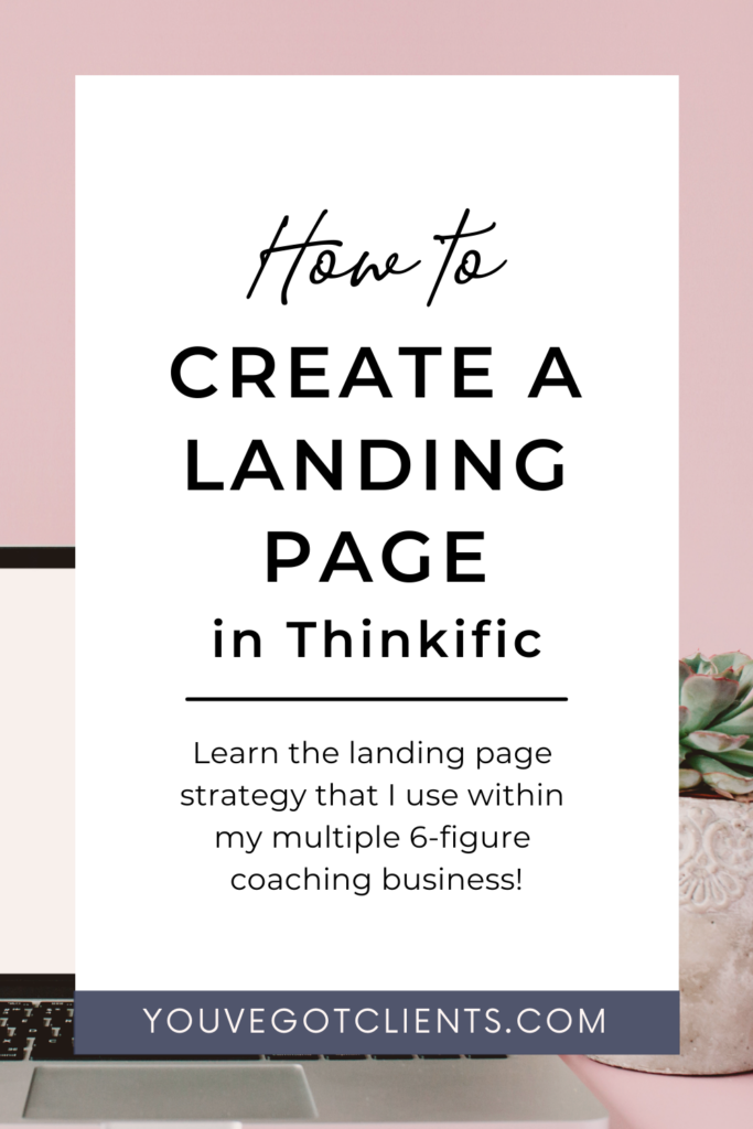 How to create a landing page in thinkific